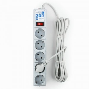 Power Cube (КУБ) Классик сет. удл.-фильтр ПВС 3х0.75 5 роз. 5 м 10А СЕРЫЙ (РФ) SPG-B-15