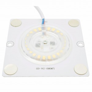 APEYRON модуль св/д с драйвером 12W(960lm) 2700К 2K 80x80 линз.рассеив. на магнитах IP20 2835 02-18