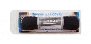 Шнурки 60 см. круглые тонкие ЧЕРНЫЕ Штрих, арт.91863321