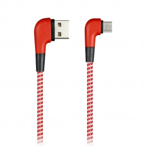 Дата-кабель USB(A)шт. - microUSBшт.Smartbuy SOCKS L-TYPE красн, 2А,1м (iK-12NSL red)/100