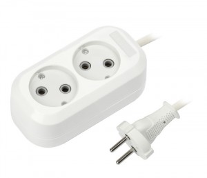 SmartBuy сет. удл. ПВС 2х1 2 роз. 2 м 10А (корпус АБС-пластик) SBE-10-2-02-N