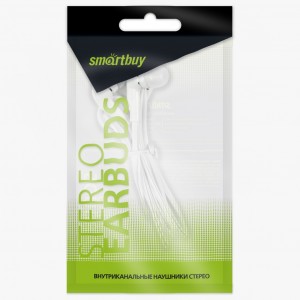 Внутриканальные наушники Smartbuy A4, белые, цветной пакет (SBE-012) /100