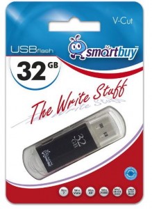 Флэш-диск (флэшка) USB 32Gb SmartBuy V-Cut Black (SB32GBVC-K)