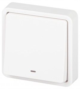 ЭРА Эксперт выкл. СУ 1 кл. (инд.) IP55, 10А,250В, белый 11-1522-01 63279