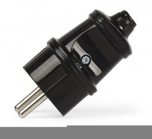 SmartBuy вилка 16А 250В (АБС-пластик, прямая, черная, земля) SBE-16-P01-b