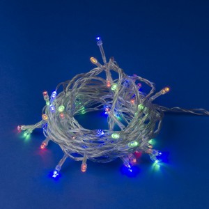 Гирлянда-нить ULD-S0500-050/DTA 50LED разноцв. 5м, 8 реж. 3,6W, прозр.провод IP20, Uniel