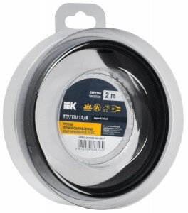 IEK термоусадка трубка ТТУ нг-LS 12/6 черная (2м/упак, цена за уп) ТУТ UDR12-012-006-002-K02-T