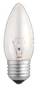 JAZZWAY B35 E27 60W свеча прозрачная .3320331