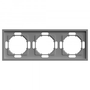 Stekker ЭМИЛИ рамка СУ 3 мест. (PC), платиново-серый, soft touch PFR00-5003-10 49964