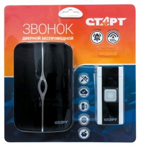 СТАРТ 006 звонок беспроводной, 80м, 36 мелодий, индикатор, 3 ур.громкости, 65-85дБ