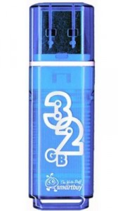 Флэш-диск (флэшка) USB 3.0 32GB Smartbuy Glossy series Dark Blue (SB32GBGS-DB)