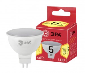 SALE ЭРА ECO MR16 GU5.3 220V 5W(400lm) 2700K 2K 50x48 MR16-5w-827-GU5.3