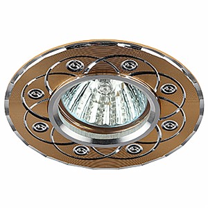 ЭРА KL40 SL/GD св-к встр. 50W MR16 GU5.3 серебро/золото