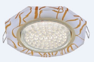 Ecola GX53 H4 5312 св-к Стекло 8-угольник золото-золот 38x133 FG538AECH