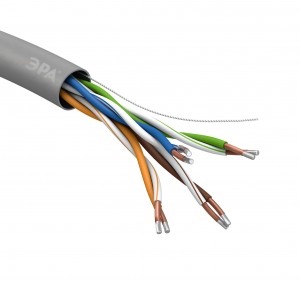 ЭРА SIMPLE Кабель витая пара U/UTP 4PR 4х2х24 AWG Cat5e CCA PVC 100м 3120