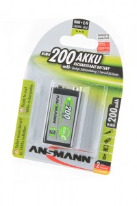 Аккумулятор Ansmann 5035342 maxE 200mAh, 9В-E-Block BL1, "Крона", 15727