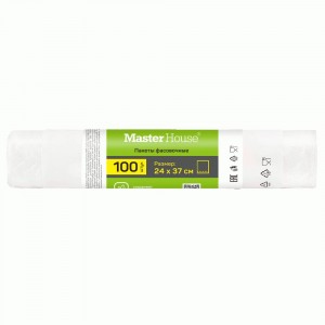 Пакеты фасовочные д/продуктов 24*37см (6мк) ПНД, 100шт/рулон "ЗАВЕРНИ" арт.60211 Master House