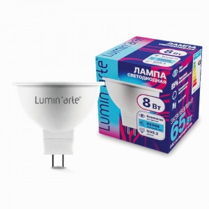 Lumin'arte лампа св/д GU5.3 8W (640lm) 6500К 6К MR16 47x50 LSTD-MR16-8W6KGU5.3