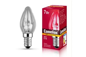 Camelion лампа накаливания для ночников прозрачная E14 7W(50lm) 220V