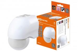 TDM ДДС-03 ИК-датчик движ. на стену ОУ 1100W 5-480с 10м 5+Лк 180гр IP44 SQ0324-0008