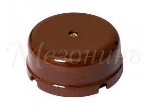 МЕЗОНИНЪ коробка распред. фарфор (керамика) D80х33мм коричневый IP20 GE70235-04