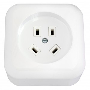 Bylectrica роз. штепсельная д/электроплит (РШ) 3P+PE ОУ 32А 440В РА32-005 пласт, бел (вилка В32-003)