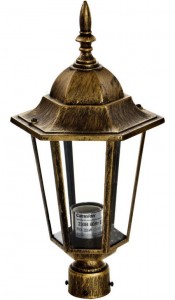 Camelion 4103 св-к уличный/садовый "посадочный" бронза d=45mm 60W E27 220V алюминий/стекло IP43
