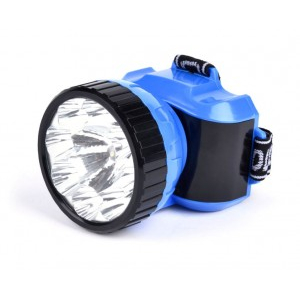 Smartbuy фонарь налобный SBF-25-B (акк. 4V 0.5 Ah) 1св/д 1W+8св/д, синий/пластик, 2 режима, з/у 220V (3 шт.)