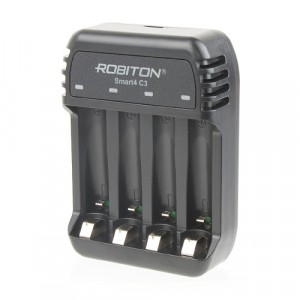 Зарядное устройство ROBITON Smart4 C3 для 1-4 аккумуляторов R6/R03, Ni-Zn, Ni-MH, Ni-Cd. 17262
