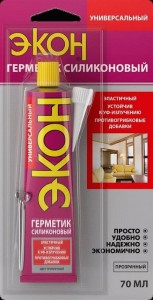 Герметик Экон силикон. 70мл универс. /прозр./ к.3002450