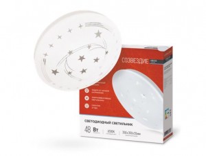 ASD/inHome св-к св/д декоративный 48W(3120lm) 6500К 6K 350x55 IP40 DECO СОЗВЕЗДИЕ 8568