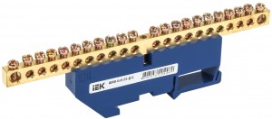 IEK шина N "Ноль" (нул.) на DIN-изол ШНИ-6х9-22-Д-С