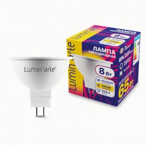 Lumin'arte лампа св/д GU5.3 8W (640lm) 3000К 2К MR16 47x50 LSTD-MR16-8W3KGU5.3