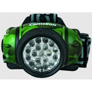 Camelion фонарь налобный LED5313-19F4ML (3xR03 в компл.) 19св/д 1.6W (48lm), камуфл./пласт,4 реж,BL (2 шт.)