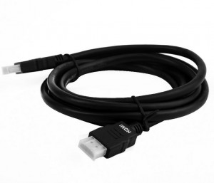Кабель видео HDMIшт.-HDMIгн. ERGOLUX ELX-VC01P-HDMI  2м 60Hz 1080P PVC черный, пакет
