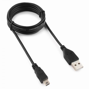 Кабель USB(A)шт. - miniUSBшт. 2.0 Pro Гарнизон GCC-USB2-AM5P-1.8M, AM/miniBM 5P, 1.8м, пакет