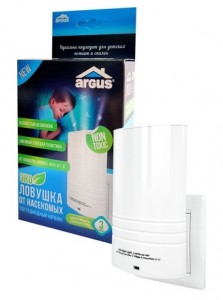 ARGUS Эко ловушка от комаров/мошек/мух, моли, тли, белокрылки на 3 месяца, 1LED AR-2095