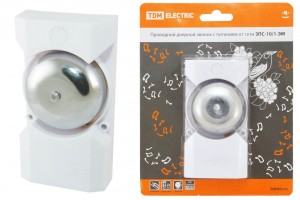 TDM ЗПС-10/1-ЭМ звонок проводной, динг-донг, 220V сеть, без кнопки SQ1901-0016