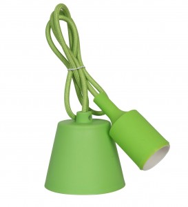 ASD/inHome патрон E27 со шнуром для LED-UFO силикон зеленый 1м 8592