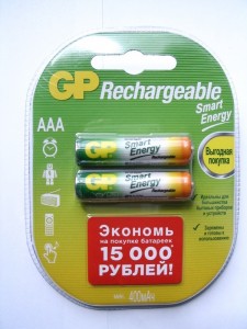 Ак-р GP R03 400mAh 40AAAHCSVPT/R03 Ni-MH Smart Energy  BL2