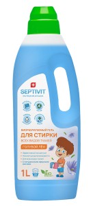 Гель для стирки Все Виды Тканей: Голубой лён 1л SEPTIVIT