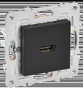IEK SKANDY мех. роз. СУ 1 мест. HDMI черный SK-H01Bl SK-H10-K02