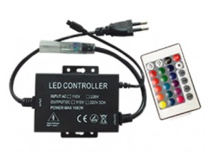 Ecola Контроллер 220V 16x8 1500W 6.6A RGB с ИК пультом CRS615ESB