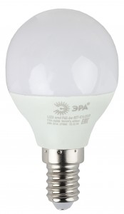 ЭРА ECO шар P45 E14 6W(480lm) 2700K 2K 84x45 P45-6w-827-E14  7329