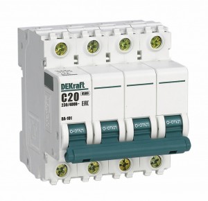 Schneider DEKraft автоматический выкл. ВА-101 4P 50А 4,5kA х-ка С 11095DEK (3!)