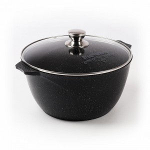Кастрюля Гранит black 3л,с крышкой,антипригарн.покрытие, д/всех плит(кроме индукции) 43802 Мечта