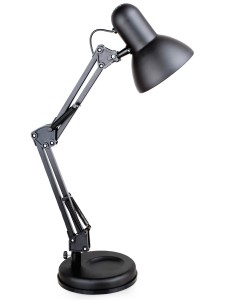 Camelion KD-313 C02 св-к настольный 60W E27 металл черный