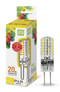 "ASD JCD GY6.35 220V 2W 3000К 2K силикон standard 4013