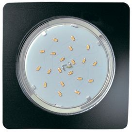 Ecola GX53 5357 св-к Квадрат Легкий Черный 25x107 FB5357ECD