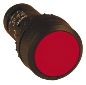 EKF Кнопка SW2C-10D с подсветкой красная NO  sw2c-md-r